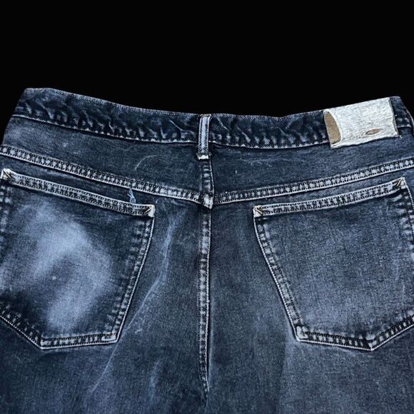 Vintage 90s Marithe Francois Girbaud Baggy Black Denim Men Jeans Size 35x26 - Picture 7 of 7